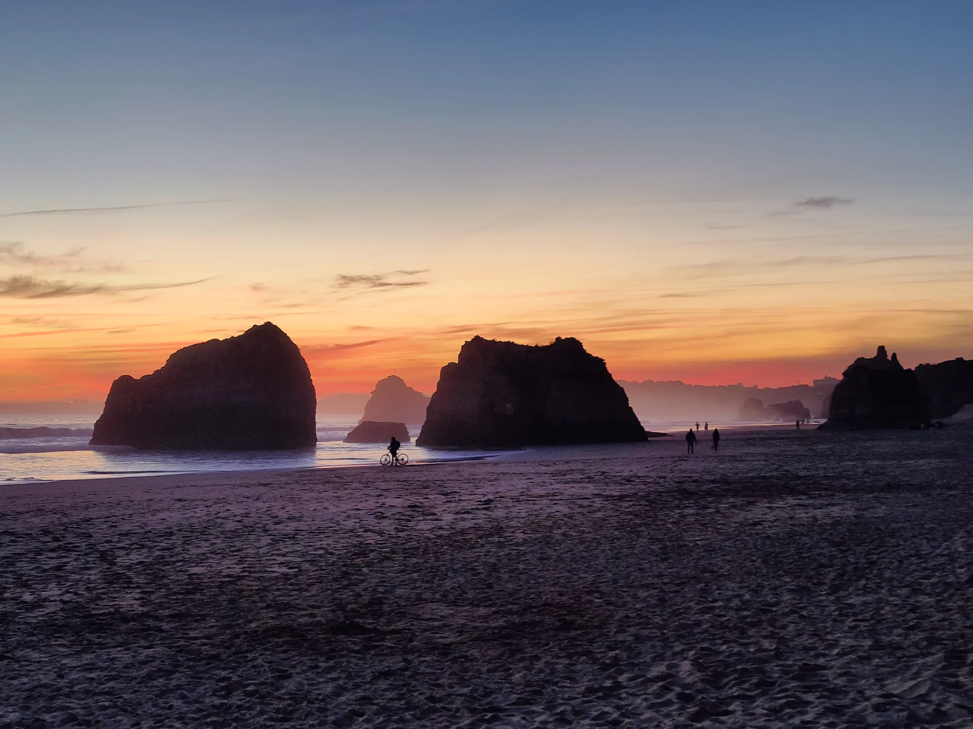 Sunset at Praia do Vau, Algarve.