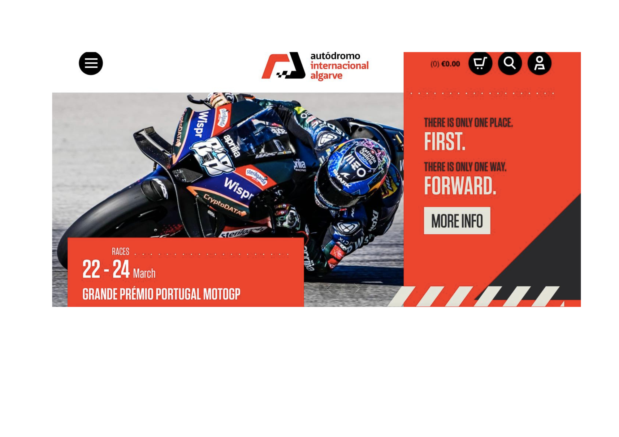 an image of a motorcycle racer on a red and black background